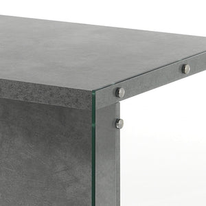 Scrivania effetto legno finitura cemento cm. H.75 x L.120 x P.56