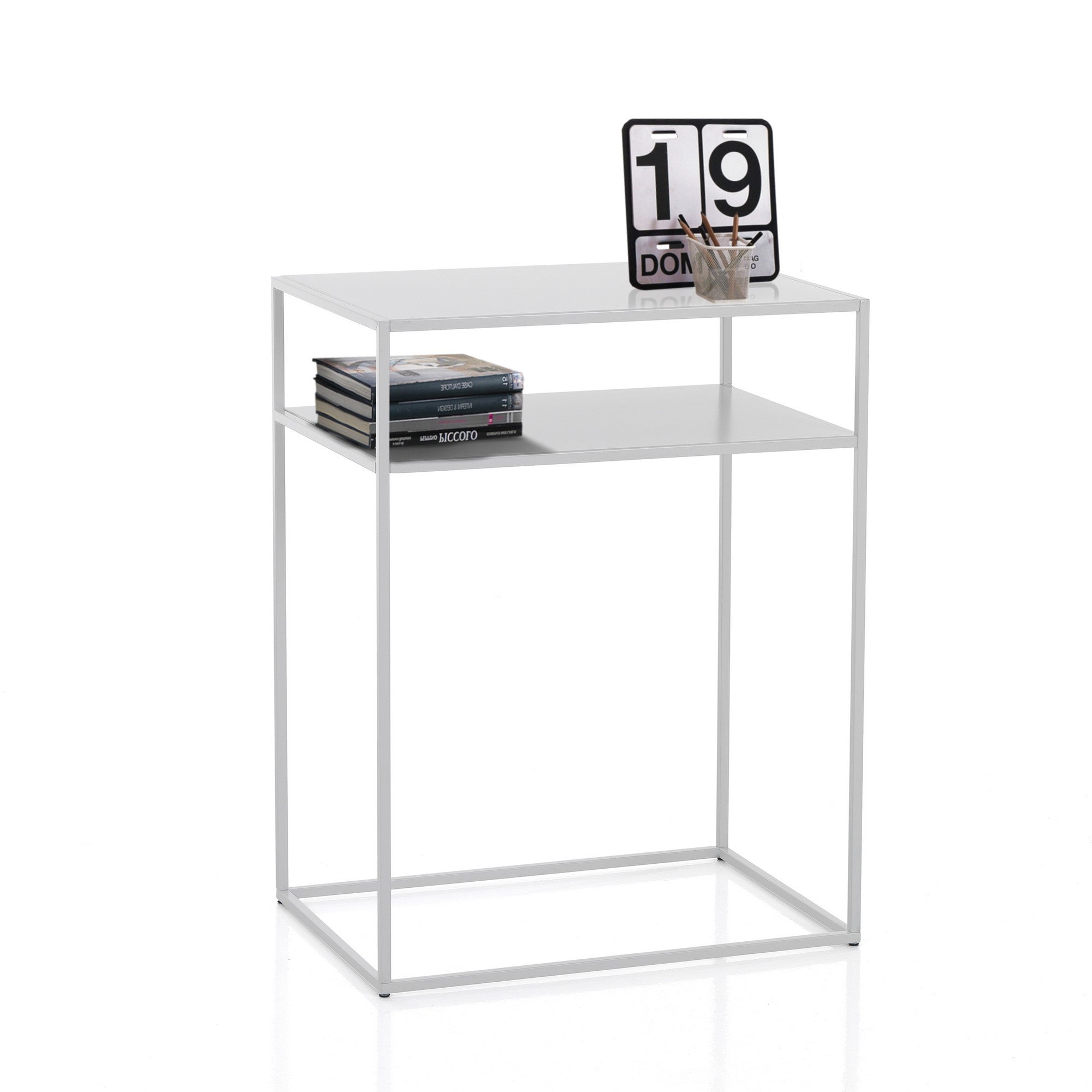 Consolle in acciaio bianca cm. H.77,5 x P.40 x L.60