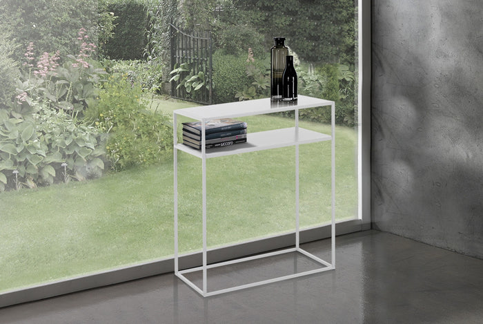 Consolle in acciaio bianca cm. H.77,5 x P.40 x L.60