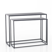 Consolle doppia in acciaio antracite cm. H.77,5xP.40xL.100 (grande)