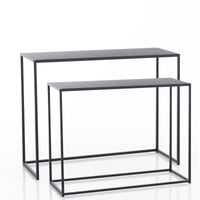 Consolle doppia in acciaio antracite cm. H.77,5xP.40xL.100 (grande)