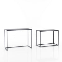 Consolle doppia in acciaio antracite cm. H.77,5xP.40xL.100 (grande)