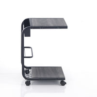 Carrello ELGIN multifunzione con 3 ripiani in metallo nero