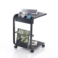 Carrello ELGIN multifunzione con 3 ripiani in metallo nero