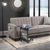 Carrello ELGIN multifunzione con 3 ripiani in metallo nero