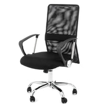 Poltrona da ufficio in microfibra nera cm. H.100/110 x L.63 x P.63