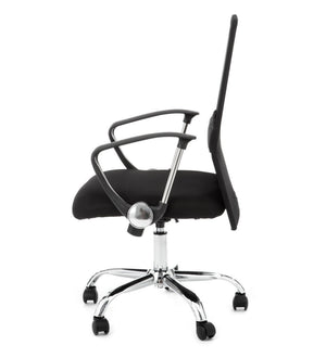 Poltrona da ufficio in microfibra nera cm. H.100/110 x L.63 x P.63