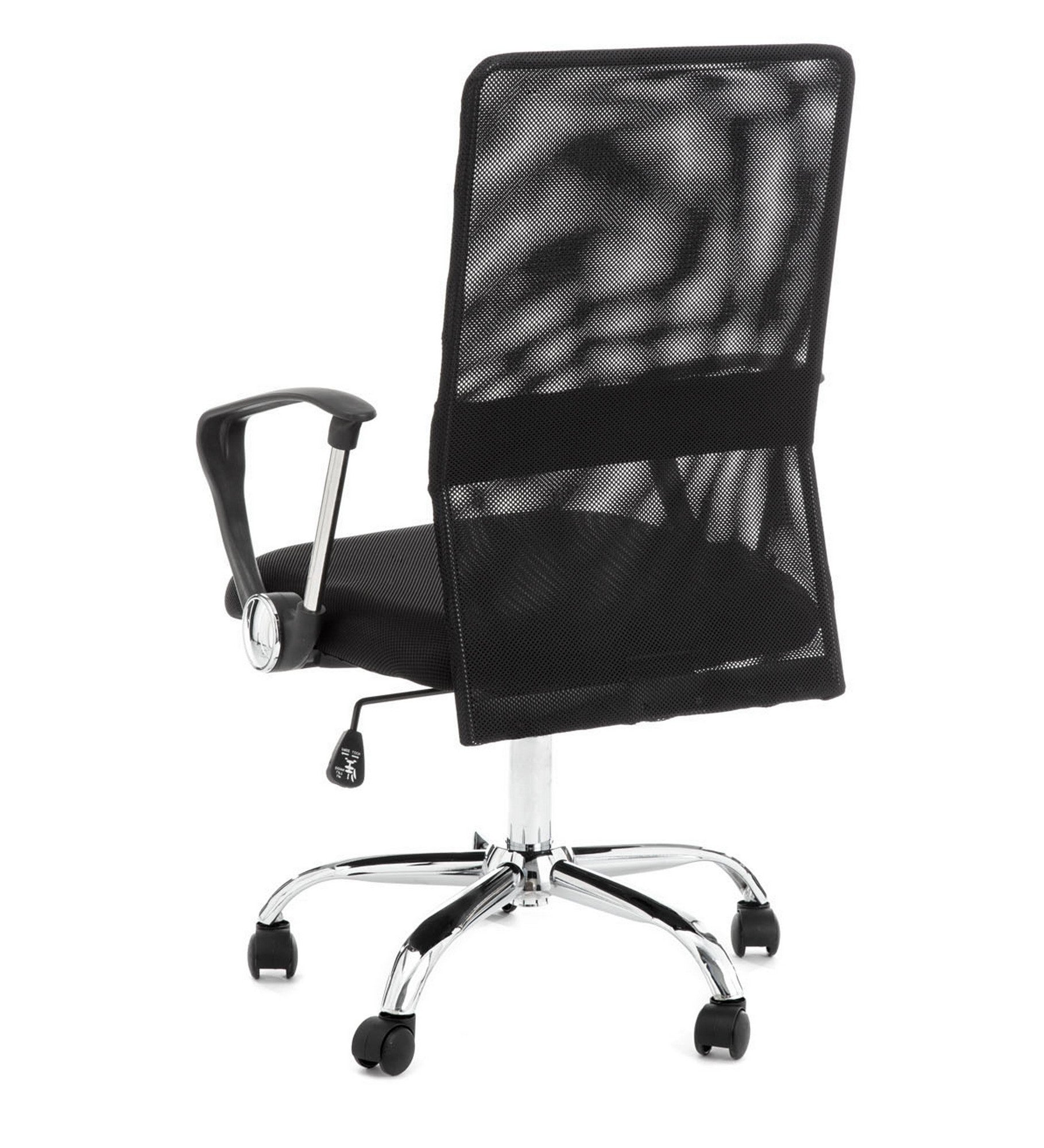 Poltrona da ufficio in microfibra nera cm. H.100/110 x L.63 x P.63