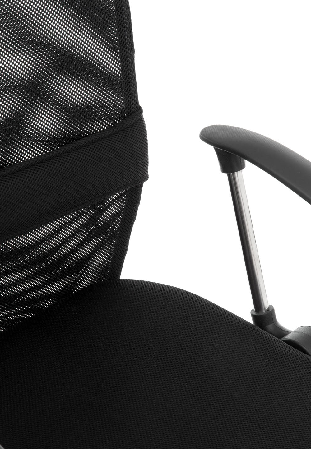 Poltrona da ufficio in microfibra nera cm. H.100/110 x L.63 x P.63