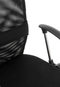 Poltrona da ufficio in microfibra nera cm. H.100/110 x L.63 x P.63