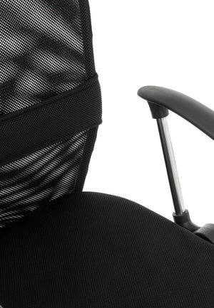 Poltrona da ufficio in microfibra nera cm. H.100/110 x L.63 x P.63