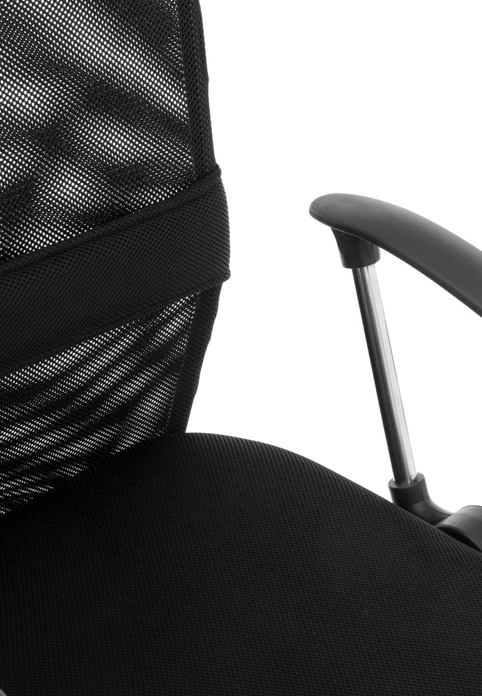 Poltrona da ufficio in microfibra nera cm. H.100/110 x L.63 x P.63