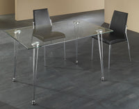 Set 4 sedie in pelle sintetica nera cm. H.85 x L.41 x P.53