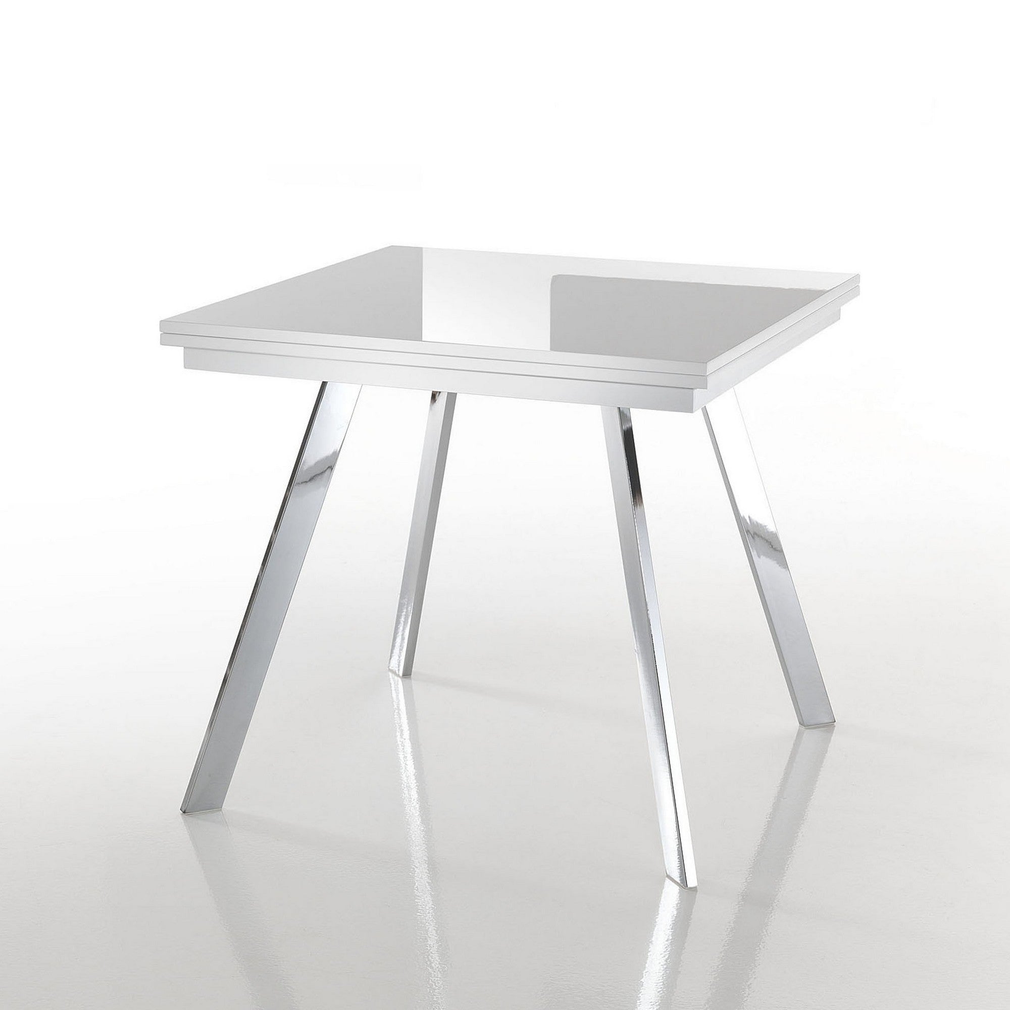 Tavolo allungabile effetto legno bianco cm. L.85/170xP.85xH.75,5/73,5