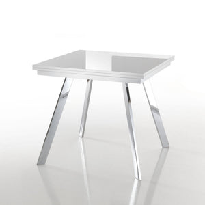 Tavolo allungabile effetto legno bianco cm. L.85/170xP.85xH.75,5/73,5