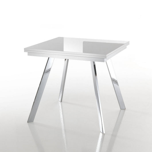 Tavolo allungabile effetto legno bianco cm. L.85/170xP.85xH.75,5/73,5