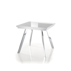 Tavolo allungabile effetto legno bianco cm. L.85/170xP.85xH.75,5/73,5