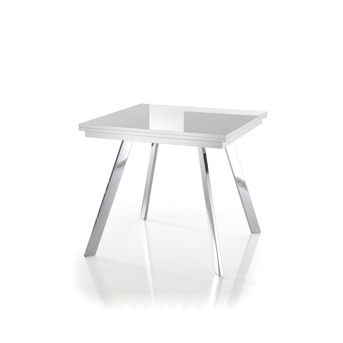 Tavolo allungabile effetto legno bianco cm. L.85/170xP.85xH.75,5/73,5