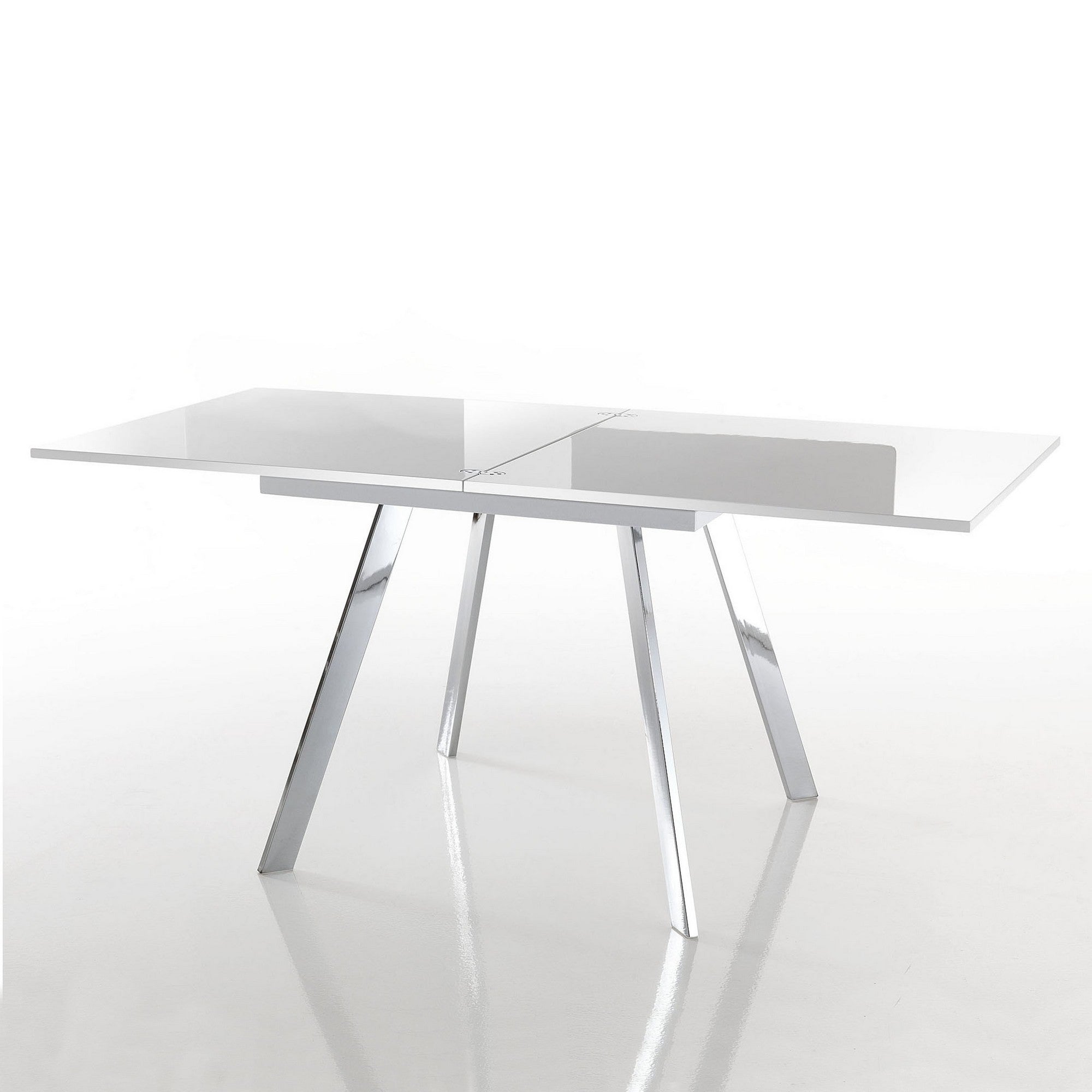 Tavolo allungabile effetto legno bianco cm. L.85/170xP.85xH.75,5/73,5