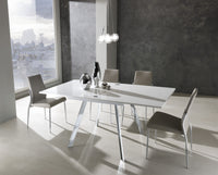 Tavolo allungabile effetto legno bianco cm. L.85/170xP.85xH.75,5/73,5