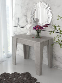 Consolle 6 prolunghe effetto legno finitura cemento cm. H.75xL.90xP.54