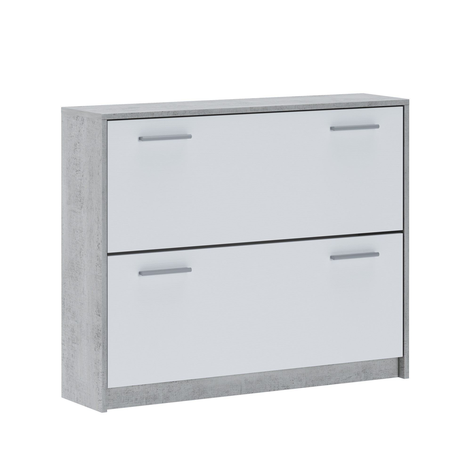 Scarpiera effetto legno finitura cemento H.81 x L.100 x P.25 cm