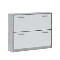 Scarpiera effetto legno finitura cemento H.81 x L.100 x P.25 cm