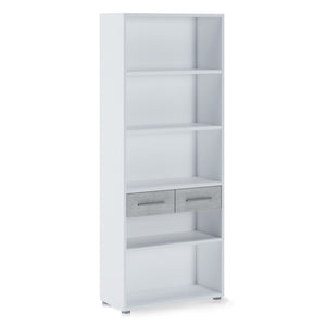 Libreria alta in part. legno finitura Larice cm. H.201 x L.80 x P.35,5