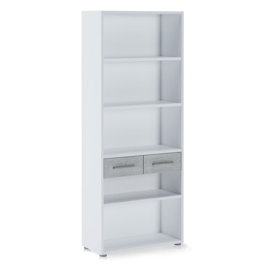 Libreria alta in part. legno finitura Larice cm. H.201 x L.80 x P.35,5