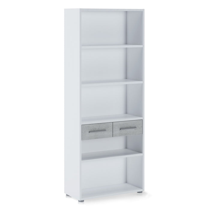 Libreria alta in part. legno finitura Larice cm. H.201 x L.80 x P.35,5