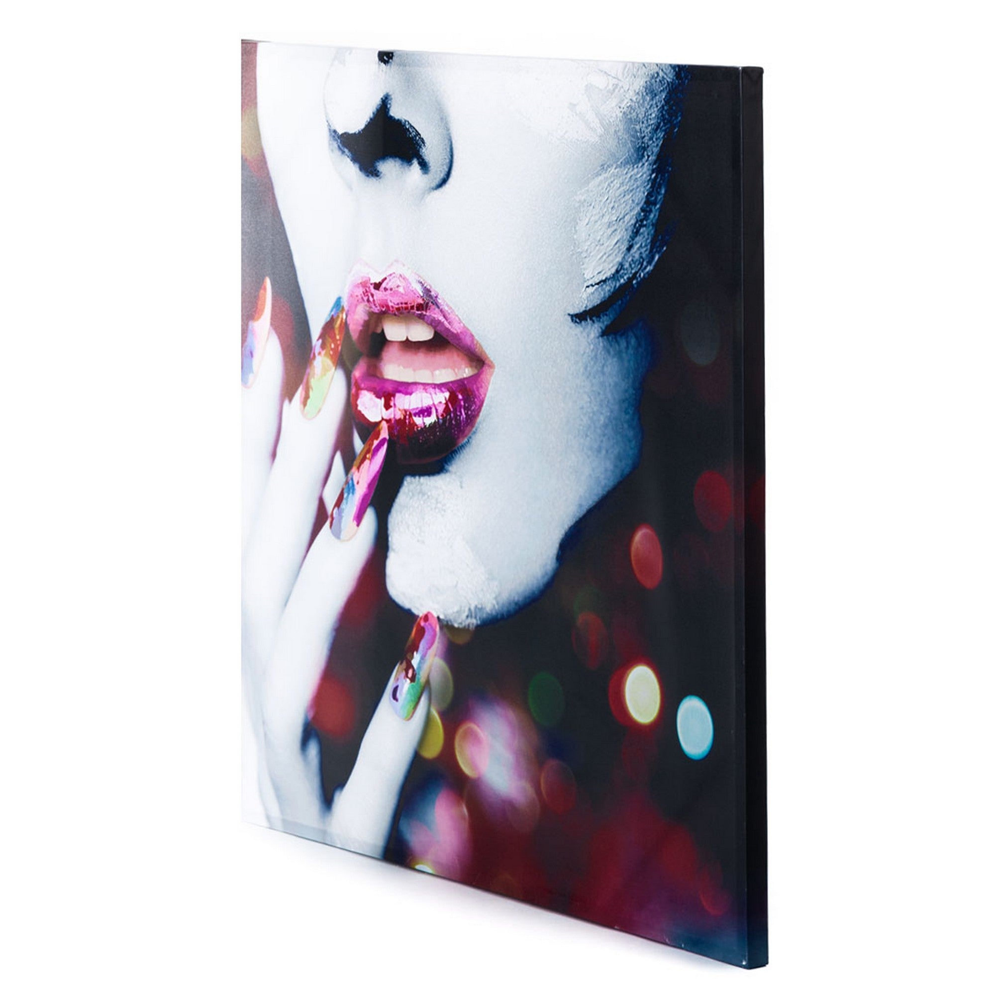 Stampa su tela multicolore cm. H.100 x L.100 x P.3