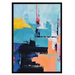 Stampa su tela multicolore cm. H.85 x L.60 x P.3