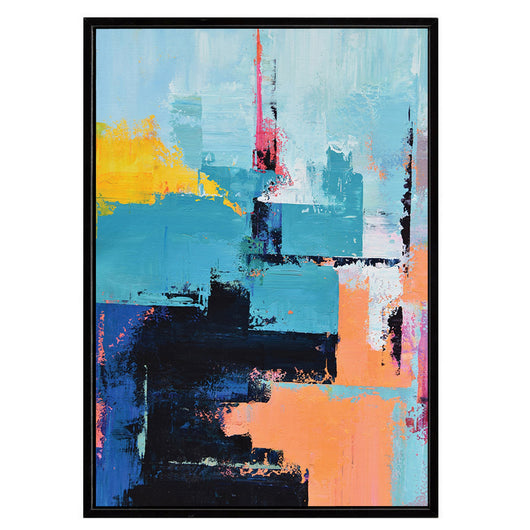 Stampa su tela multicolore cm. H.85 x L.60 x P.3