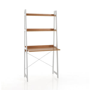 Libreria effetto legno laccata bianca cm. H.170 x L.80 x P.45