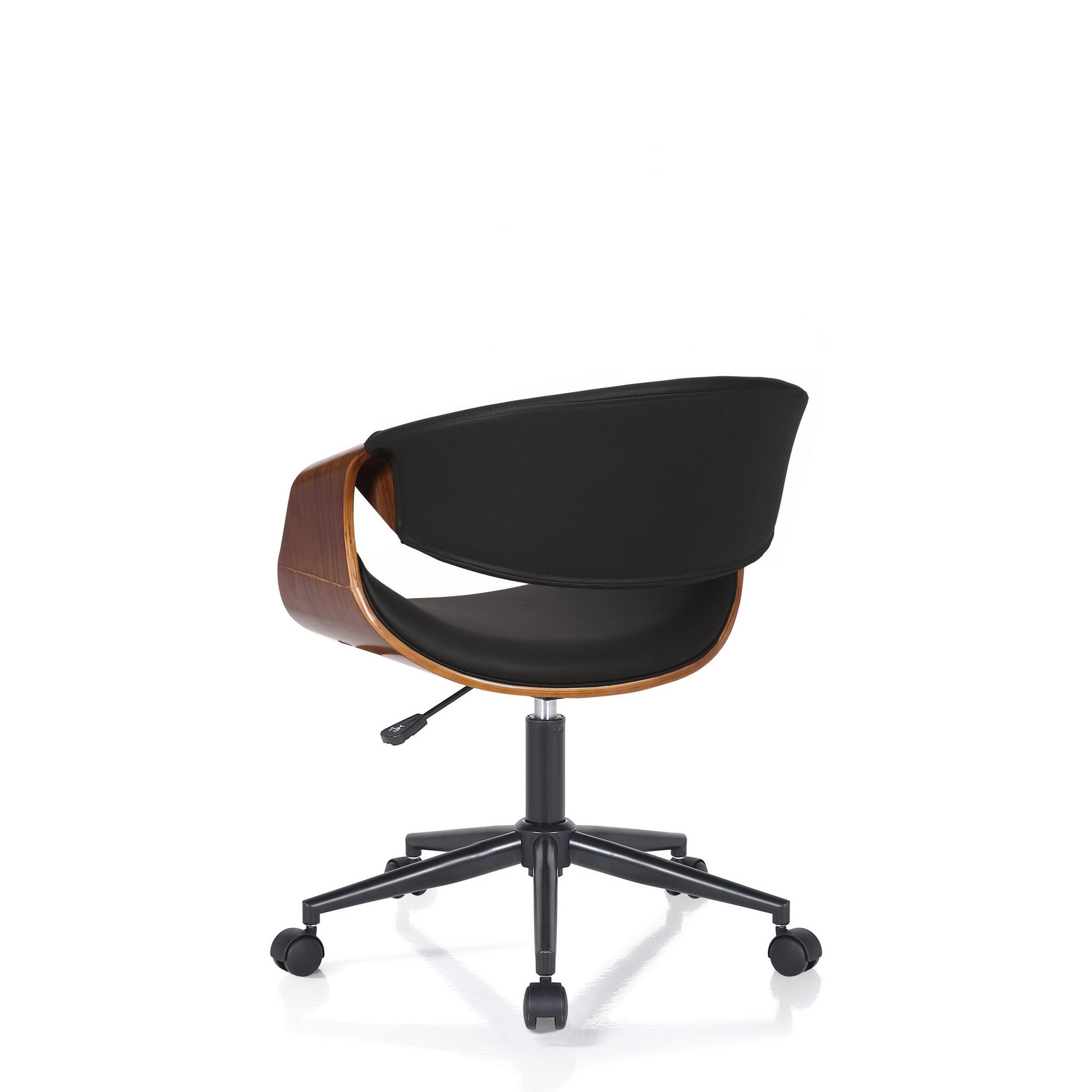 Poltrona da ufficio in pelle sintetica nera cm H.73/83 x L.54 x P.55