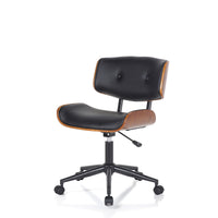 Poltrona da ufficio in pelle sintetica nera cm H.78/88 x L.50 x P.54