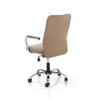 Poltrona da ufficio in pelle sintetica marrone cm H.92/102xL.56xP.66