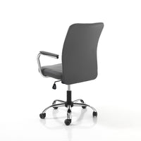 Poltrona da ufficio in pelle sintetica grigia cm H.92/102xL.56xP.66