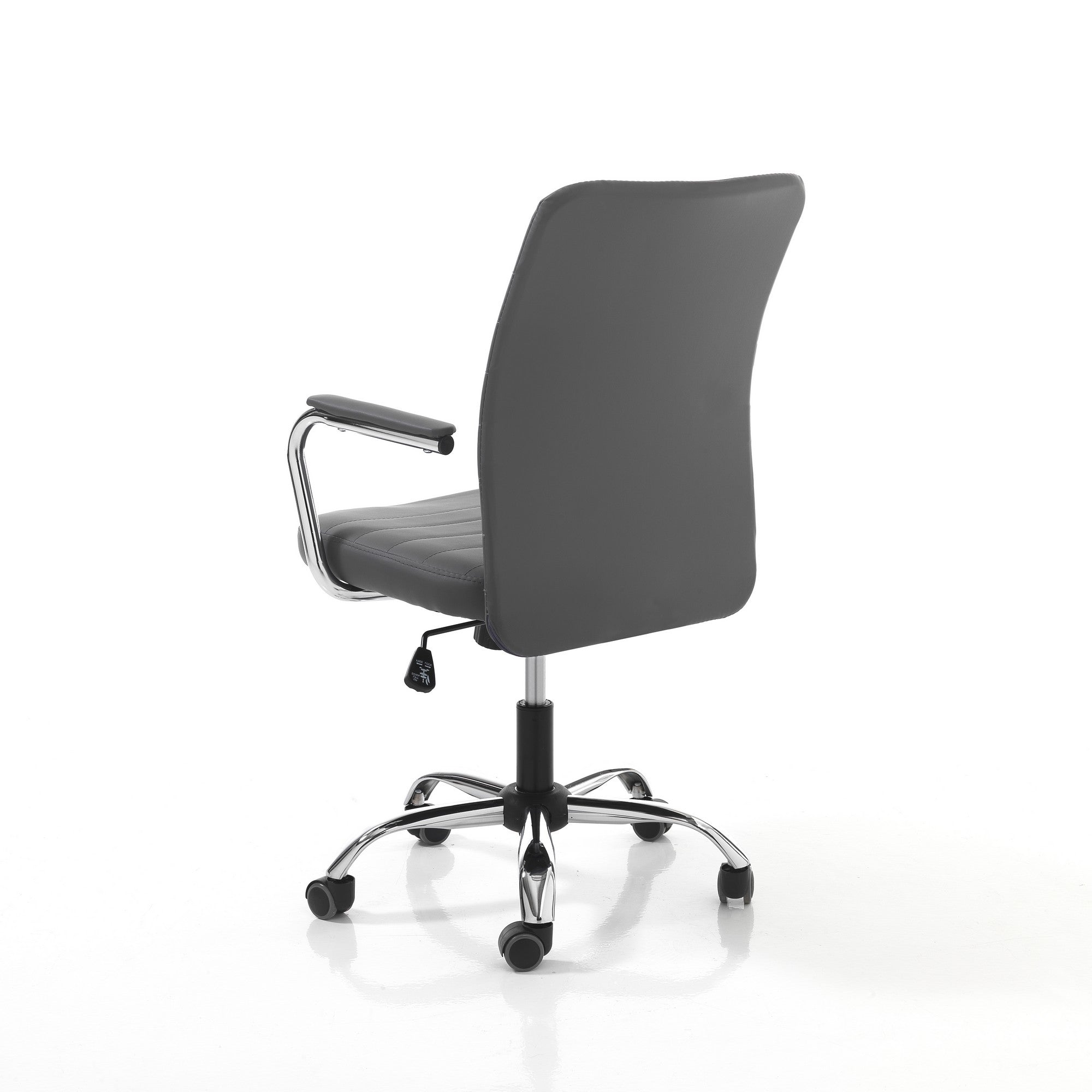 Poltrona da ufficio in pelle sintetica grigia cm H.92/102xL.56xP.66