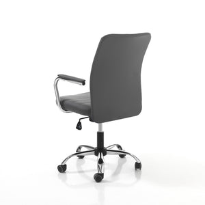 Poltrona da ufficio in pelle sintetica grigia cm H.92/102xL.56xP.66