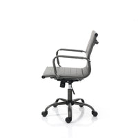 Poltrona da ufficio in pelle sintetica grigia cm H.89/97 x L.54 x P.60