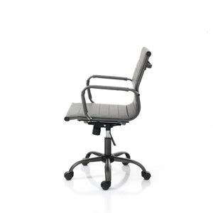 Poltrona da ufficio in pelle sintetica grigia cm H.89/97 x L.54 x P.60