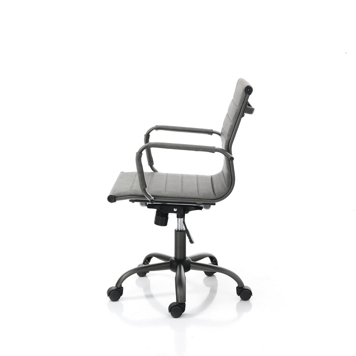 Poltrona da ufficio in pelle sintetica grigia cm H.89/97 x L.54 x P.60