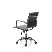 Poltrona da ufficio in pelle sintetica grigia cm H.89/97 x L.54 x P.60