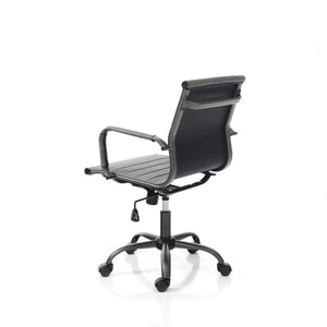 Poltrona da ufficio in pelle sintetica grigia cm H.89/97 x L.54 x P.60