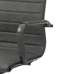 Poltrona da ufficio in pelle sintetica grigia cm H.89/97 x L.54 x P.60