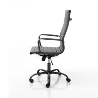 Poltrona da ufficio in pelle sintetica grigia cm H.107/115xL.54xP.63