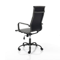 Poltrona da ufficio in pelle sintetica grigia cm H.107/115xL.54xP.63