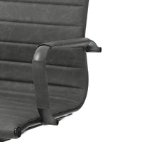 Poltrona da ufficio in pelle sintetica grigia cm H.107/115xL.54xP.63