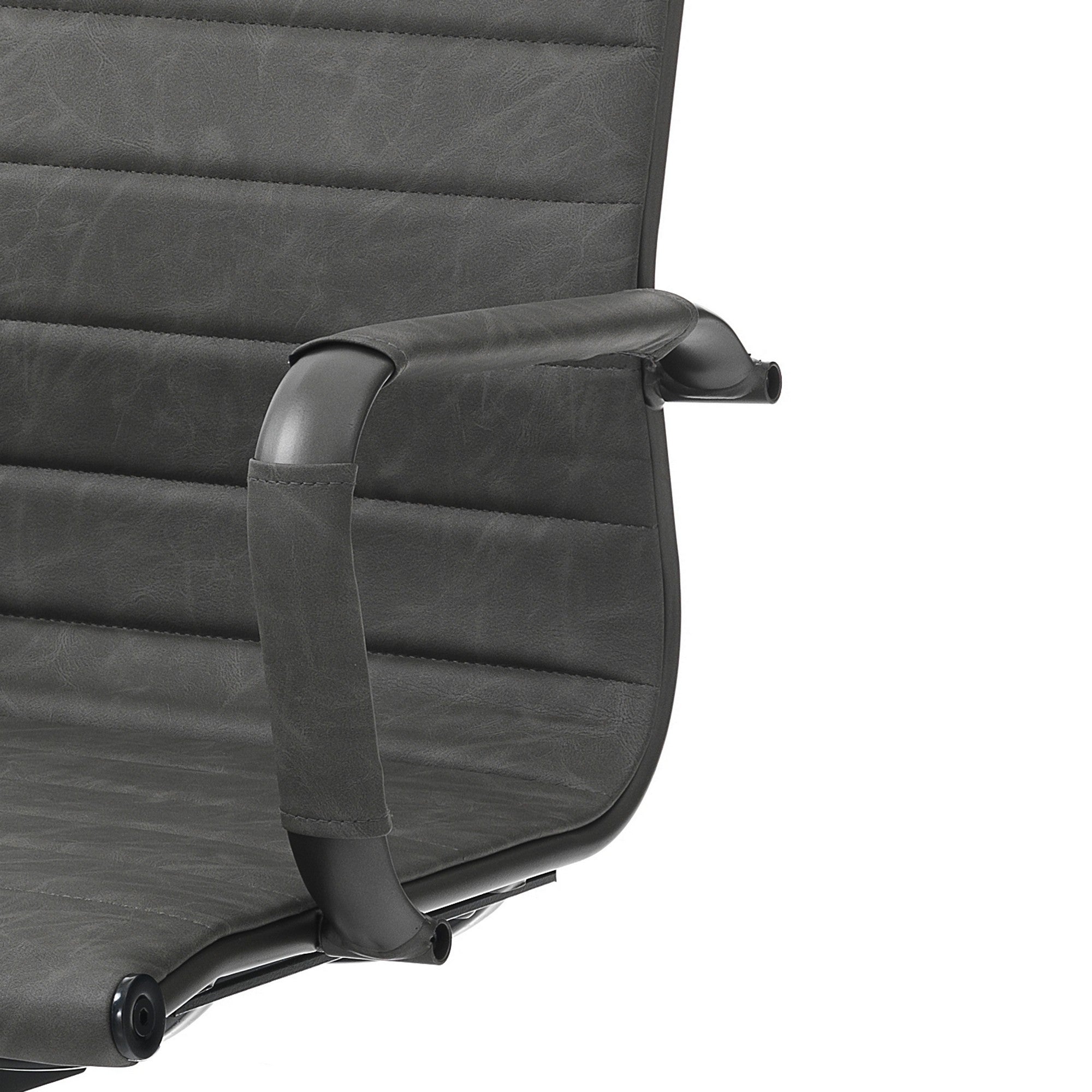 Poltrona da ufficio in pelle sintetica grigia cm H.107/115xL.54xP.63